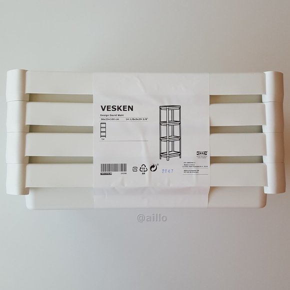 IKEA VESKEN Shelf unit, white - Picture 7 of 17